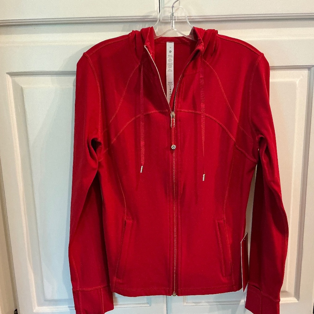 Lululemon athletica New Year Hooded Define Jacket *Nulu Dark Red NWT size 10